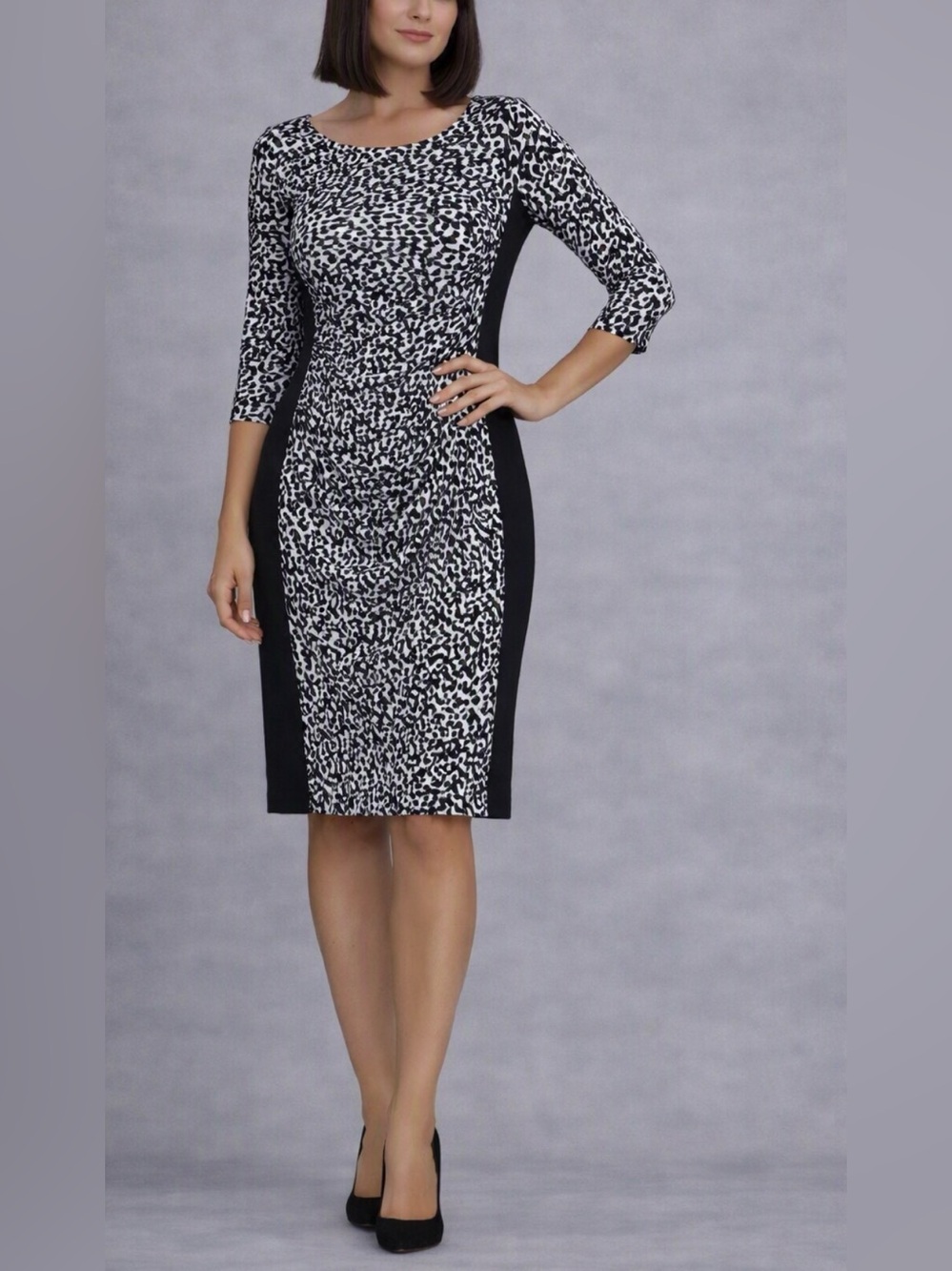 Ralph Lauren Animal Print Two-Tone Women's Dress size 10